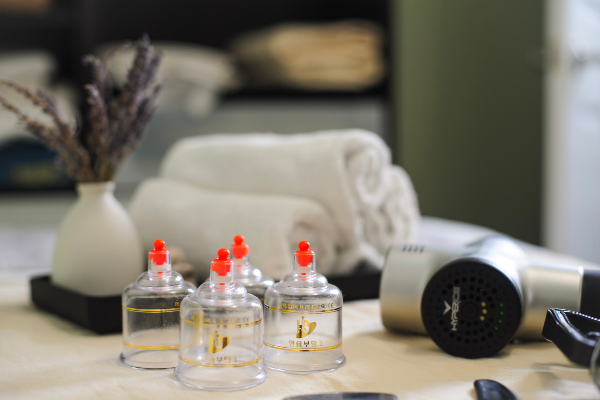 Full cupping set with pump used at Muscle Masters Therapy